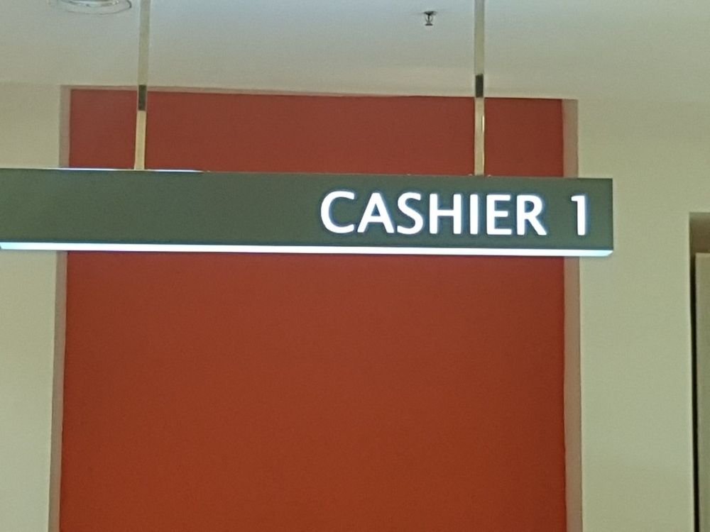 cashier sign