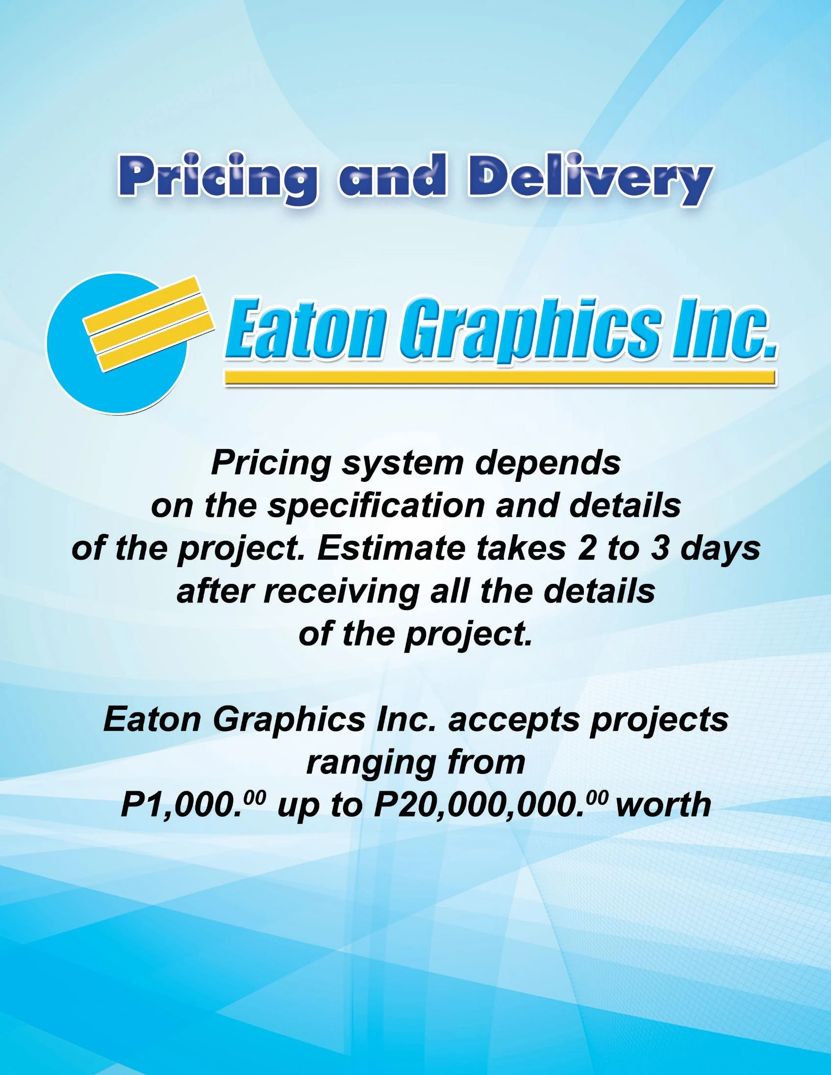 eaton graphics signage prices